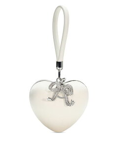 �Z���t�E�|�[�g���C�g ���f�B�[�X �o�b�O �T�e�� Self-Portrait Satin Top Handle Heart Clutch Cream �N���[��