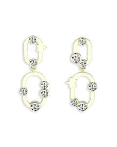 �A�N�A ���f�B�[�X �A�N�Z�T���[ �s�A�X�E�C�������O AQUA Cubic Zirconia Star Link Drop Earrings - Exclusive Gold �S�[���h