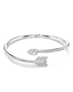 �X�����t�X�L�[ ���f�B�[�X �A�N�Z�T���[ �u���X���b�g�E�o���O���E�A���N���b�g Swarovskidyllia Crystal Arrow Bypass Bangle Bracelet White �z���C�g