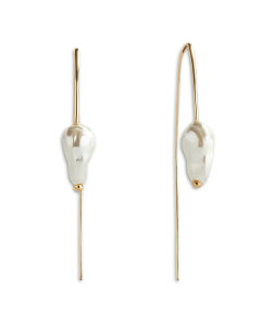 �o�E�u���o�[ ���f�B�[�X �A�N�Z�T���[ �s�A�X�E�C�������O BAUBLEBAR Teagan Threaded Glass Pearl Earrings Pearl �p�[��
