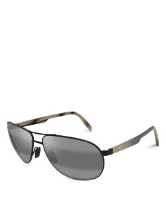 �}�E�C�W�� ���f�B�[�X �A�N�Z�T���[ �T���O���X�E�A�C�E�F�A Maui Jim Castles Polarized Pilot Sunglasses 62mm Black �u���b�N