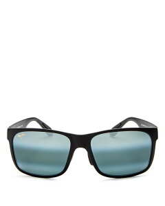 �}�E�C�W�� ���f�B�[�X �A�N�Z�T���[ �T���O���X�E�A�C�E�F�A Maui Jim Red Sands Polarized Mirrored Rectangle Sunglasses 59mmatte Black �u���b�N