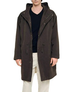 �T���h�� �����Y �A�E�^�[ �W���P�b�g�E�u���]�� �p�[�J�[ Sandro Boxy Fit Washed Parka Dark Taupe �g�[�v