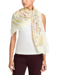 �G�R�[ ���f�B�[�X �A�N�Z�T���[ �}�t���[�E�X�g�[���E�X�J�[�t Echo Gestural Rose Square Scarf Cream �N���[��