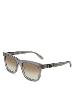 �t�F���K�� ���f�B�[�X �A�N�Z�T���[ �T���O���X�E�A�C�E�F�A FERRAGAMO Color Blockeyhole Bridge Rectangular Sunglasses 55mm Transparent Grey �O���[