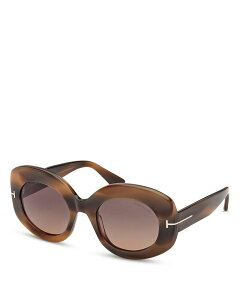 �g���E�t�H�[�h ���f�B�[�X �A�N�Z�T���[ �T���O���X�E�A�C�E�F�A Tom Ford Round Sunglasses 51mm coloured havana/bordeaux