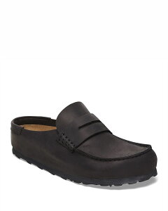 �r���P���V���g�b�N �����Y �V���[�Y �X���b�|���E���[�t�@�[ Birkenstock Men's Naples Wrapped Loafers Oiled Leather Black �u���b�N