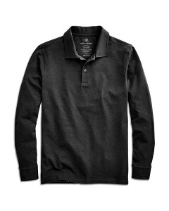 �}�b�N �E�F���_�� �����Y �g�b�v�X �|���V���c �R�b�g�� Mack Weldon Silver Pima Cotton Long Sleeve Polo Shirtrue Black �u���b�N