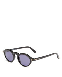 �g���E�t�H�[�h ���f�B�[�X �A�N�Z�T���[ �T���O���X�E�A�C�E�F�A Tom Ford Aristotle Round Sunglasses 48mm Shiny Black/Blue �u���b�N