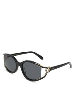 �t�F���K�� ���f�B�[�X �A�N�Z�T���[ �T���O���X�E�A�C�E�F�A �J�b�g�A�E�g FERRAGAMOval Gancini Cutout Sunglasses 56mm Black �u���b�N