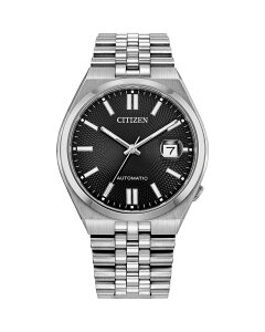 �V�`�Y�� ���f�B�[�X �A�N�Z�T���[ �r���v Citizen Tsuyosa 60 Watch 40mm Silver/Black �u���b�N