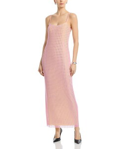 �G���A ���f�B�[�X �g�b�v�X �����s�[�X AREA Crystal Embellished Low Back Dress Bubblegum