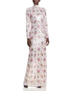 �u�����h���E�}�N�X�E�F�� ���f�B�[�X �g�b�v�X �����s�[�X�p���R�[�� Brandon Maxwell Monet Sequined Column Dress Blush Floral �u���b�V��