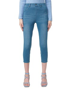 �q���[ ���f�B�[�X �{�g���X ���M���X �f�j�� �L���b�v HUE High Rise Ultra Soft Denim Capri Leggings in Medium Wash Medium Wash �f�j��