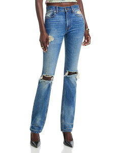 �u�����h���E�}�N�X�E�F�� ���f�B�[�X �{�g���X �f�j���p���c �W�[���Y Brandon Maxwell Riggs High Rise Cigarette Jeans indigo Indigo �C���f�B�S