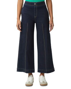�q���[ ���f�B�[�X �{�g���X �f�j���p���c �W�[���Y HUE Fine Lines Denim Crop Jeans Black Indigo Wash �u���b�N