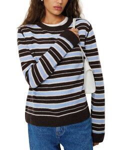 ���t�H�[���[�V���� ���f�B�[�X �A�E�^�[ �j�b�g�E�Z�[�^�[ Reformation Cashmere Boyfriend Sweater Ice Water Multi Stripe �}���`�J���[