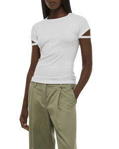 �w�����[�g �����O ���f�B�[�X �g�b�v�X T�V���c �N���[�l�b�N Helmut Lang Crewneck Raglan Crop Tee Optic White �z���C�g