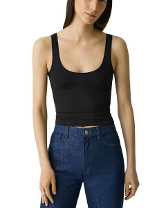 �Z�I���[ ���f�B�[�X �g�b�v�X �^���N�g�b�v Theory Fliore Tubular Tank Top Black �u���b�N