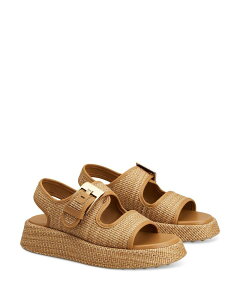 �g�b�Y ���f�B�[�X �V���[�Y �T���_�� Tod's Women's Raffia Slingback Sandals Light Beige �x�[�W��