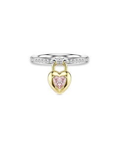 �X�����t�X�L�[ ���f�B�[�X �A�N�Z�T���[ �����O Swarovskidyllia Crystal & Cubic Zirconia Heart Charmotif Ring Pink �s���N