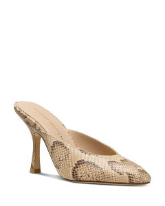 �X�`���A�[�g ���C�c�}�� ���f�B�[�X �V���[�Y �T���_�� ���U�[ Stuart Weitzman Women's Madison Snakembossed Leather Mules Adobe