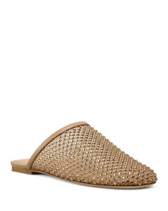 �X�`���A�[�g ���C�c�}�� ���f�B�[�X �V���[�Y �T���_�� ���b�V�� �g�[�� Stuart Weitzman Women's Bareitall Shine Mesh Mules Adobe