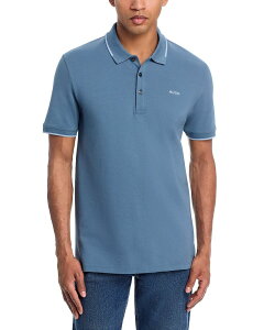 �t���[�S �����Y �g�b�v�X �|���V���c �X�����t�B�b�g HUGO Dinoso Slim Fit Polo Shirt Open Blue �u���[
