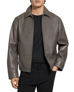 �Z�I���[ �����Y �A�E�^�[ �W���P�b�g�E�u���]�� ���U�[ Theory Wyatt Leather Jacket Morel