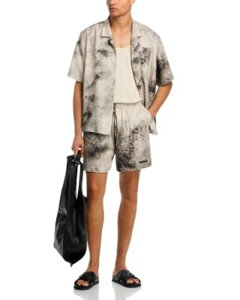 �X�^���v�h �����Y �g�b�v�X �V���c �V���[�g�p���c Stampd Camp Collar Shirt & Splatter Walking Shorts One-Size