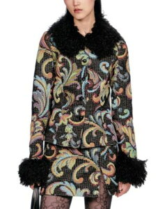 �A�i�X�C ���f�B�[�X �A�E�^�[ �W���P�b�g�E�u���]�� Anna Sui Tapestry Faux Fur Jacket One-Size