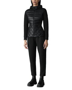 �}�b�J�[�W�� ���f�B�[�X �A�E�^�[ �W���P�b�g�E�u���]�� Mackage Agatha Mixed Media Jacket Black �u���b�N