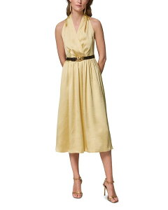 �_�i�L������ ���f�B�[�X �g�b�v�X �����s�[�X �~�f�B �z���^�[ Donna Karan Halter Midi Dress Panna Cotta