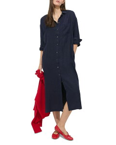 �A���b�N�X�~�� ���f�B�[�X �g�b�v�X �V���c ���l�� Alex Mill Kerry Linen Shirt Dress Dark Navy �l�C�r�[