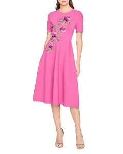 �Z�C�A ���f�B�[�X �g�b�v�X �����s�[�X �~�f�B �j�b�g Theia Petunia Knit Midi Dressunlit Pink �s���N