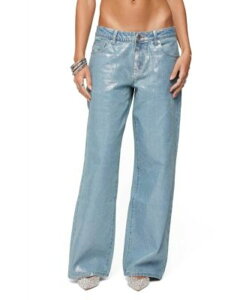 �A�f�B�N�e�b�h ���f�B�[�X �{�g���X �f�j���p���c ���[���C�Y �W�[���Y Edikted Jenney Shiny Low Rise Baggy Jeans One-Size