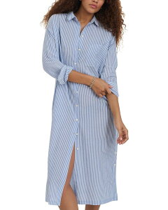 �A���b�N�X�~�� ���f�B�[�X �g�b�v�X �V���c Alex Mill Kerry Seersucker Shirt Dress Blue/white �z���C�g