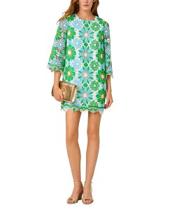 �����[�s�����b�c�@�[ ���f�B�[�X �g�b�v�X �����s�[�X ���[�X Lilly Pulitzer Jouri 3/4 Sleeve Lace Dress Puttingreen �O���[��