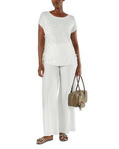 �}���i���i���f�B ���f�B�[�X �{�g���X �J�W���A���p���c ���C�h���b�O Marinaldi Mrstempo Wide Leg Pants Ivory �A�C�{���[
