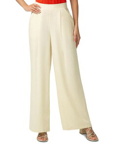 �q���[ ���f�B�[�X �{�g���X �J�W���A���p���c HUE Coastal Palazzo Pants Ecru �G�N����