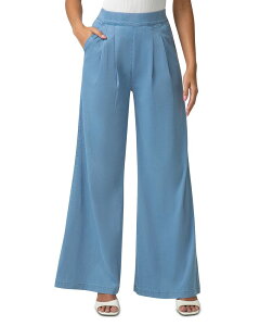 �q���[ ���f�B�[�X �{�g���X �J�W���A���p���c �f�j�� HUE Fluidenim Palazzo Pants Chambray Wash �f�j��