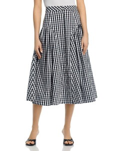 �~���[ ���f�B�[�X �{�g���X�J�[�g �M���K���`�F�b�N �~�f�B �M���K�� MILLY Robin Ginghamidi Skirt Black/white �z���C�g