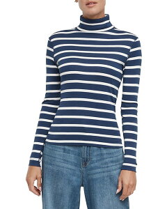�X���[�h�b�c ���f�B�[�X �g�b�v�X T�V���c �^�[�g���l�b�N Three Dotstriped Turtleneck Long Sleeve Tee Medieval Blue �u���[