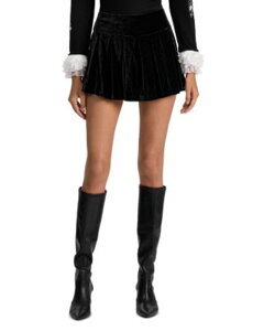 �A���X�A���h�I���r�A ���f�B�[�X �{�g���X�J�[�g �~�j Alice and Olivia Emilie Box Pleat Mini Skirt One-Size