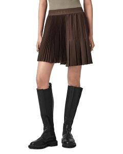 �I�[���Z�C���c ���f�B�[�X �{�g���X�J�[�g �~�j ALLSAINTS Jax Mini Skirt Bitter Brown �u���E��