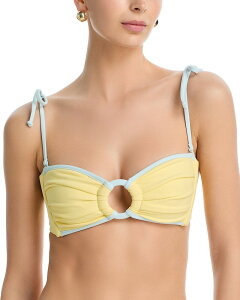 �����V�[ ���f�B�[�X ���� �g�b�v�̂� Montce x Elsa Hosk Tori Ties Bandeau Bikini Top Sunshine Binded