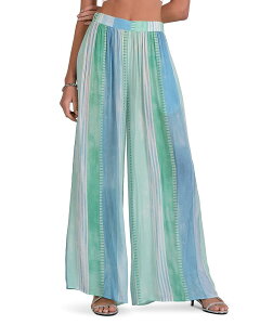 �G���� ���f�B�[�X �{�g���X �J�W���A���p���c ���C�h���b�O Elan Wide Leg Swim Cover-Upants Blue Strovia �u���[