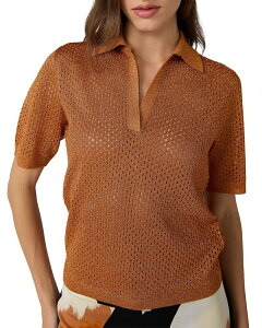 �_�C�A�� �t�H�� �t�@�X�e���o�[�O ���f�B�[�X �A�E�^�[ �j�b�g�E�Z�[�^�[ �g�[�� DIANE von FURSTENBERG Maren Metallic Sweater Copper Gleam ���^���b�N