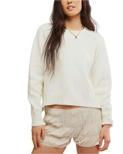 �t���[�s�[�v�� ���f�B�[�X �A�E�^�[ �j�b�g�E�Z�[�^�[ Free People Spring Street Sweater Optic White �z���C�g