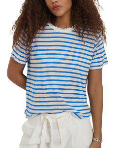 �A���b�N�X�~�� ���f�B�[�X �g�b�v�X T�V���c Alex Mill Garcon Tee Blue/Off White �I�t�z���C�g